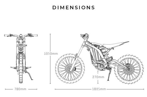 surron light bee x dimensions-1